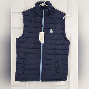 NWT Penguin Dark Blue Puffer Vest - Mens Small